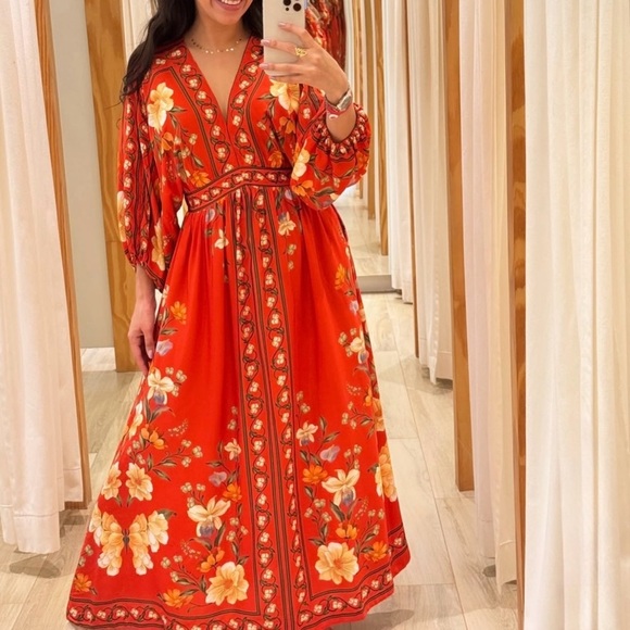 FARM Rio Butterfly Flowers Long Dress Size S - Picture 5 of 13